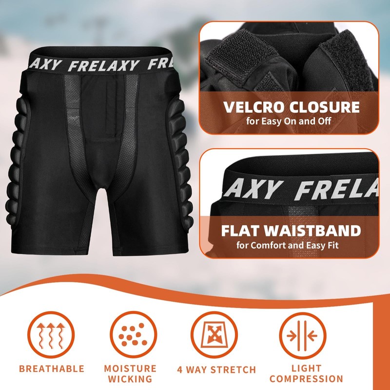 Frelaxy Padded Shorts for Snowboard, Skate and Ski, Snowboarding Impact