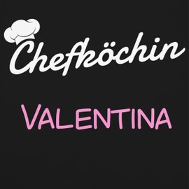 Geschenk mit Namen personalisiert by Shirtracer - Apron - Cooking Apron Ladies Women - Chef with Name - Gift Chefin Küchenmeisterin, 2 Black