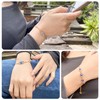 QUPIVA 4 Pack Evil Eye Bracelets Pack for Women 14K