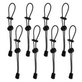 Samcos Trekking Pole Holder, Elastic Rope, Fixed String, Adjustable, Stock, Pole Holder, Backpack, Sack, Outdoor, Climbing, Camping (Pack of 8)