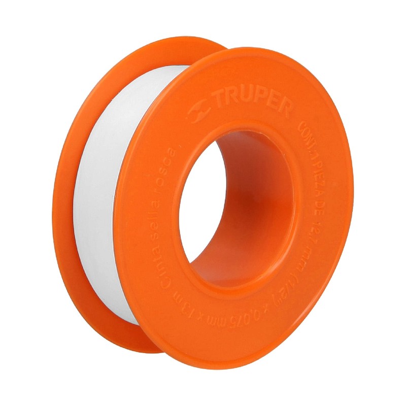 Truper CTF-1/2X13, Cinta sella roscas, uso general, 13 m, 1/2"