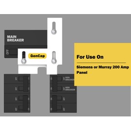 GenCap Generator Interlock Kit Compatible with Siemens or Murray 200 Amp Panel, for Safe Usage of Portable Power During Outage