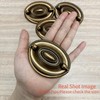 Quluxe 4 Pcs Furniture Dresser Pull Antique Brass Bail Drawer