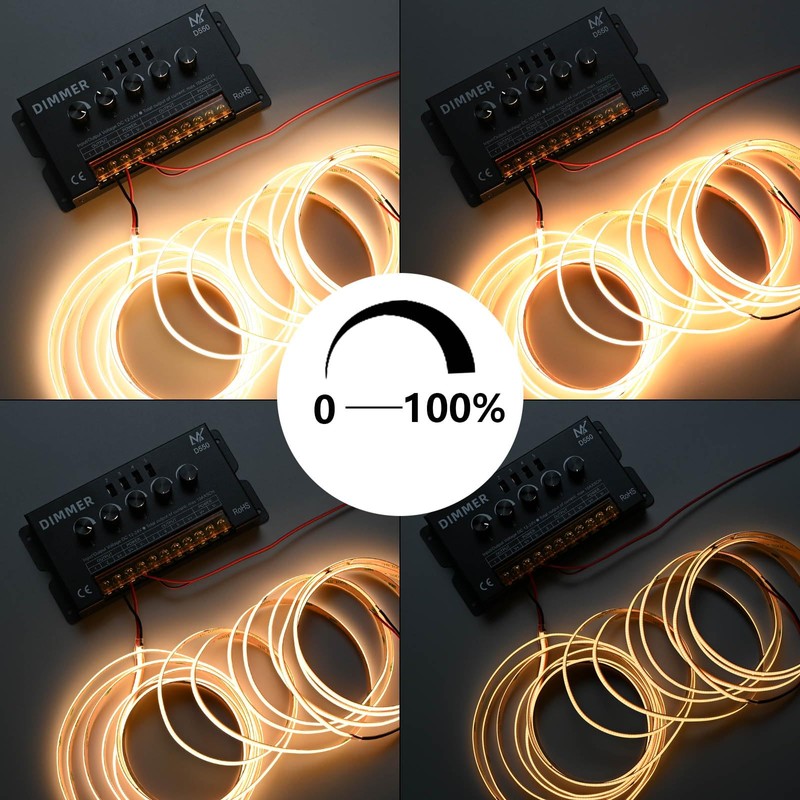 TOPAI LED Strip Dimmer, 5 Knob Control LED Strip Dimmer,