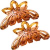 Butterfly Hair Claw Clips, Large Crystal Blue Purple Design, 2