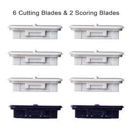 Likart 8 Pack Portable Trimmer Cutting Blades,Compatible for Cricut Paper Cutter/Cricut Roll Holder,Paper Trimmer Replacement Blades(6 Cutting Blades & 2 Scoring Blades)