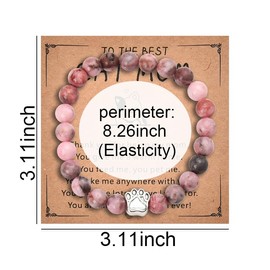 Cat Mom Gifts Bracelet for Women Cat Gifts for Cat Lovers Cat Owner Gifts for Women Birthday Christmas Gifts for Pet Owners Best Friends Wife Sister Cat Mom Beaded Bracelet