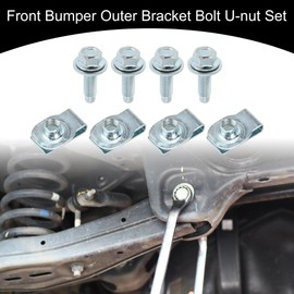 Partuto Frontstoßstange äußere Halterungsschraube U-Nut Set Nr. 11516845 - Autobolzen - für Ford F250 F350 F450 F550 Super Duty 2011-2016 Metall Silberton - 1 Set