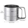 Flour and icing sugar sieve with handle, one-handed flour sieve,