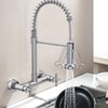 Wall Mount Kitchen Faucet, Hurran Brushed Nickel Kitchen Sink Faucet,