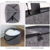 Fxvhojq Hat Box - Gray Felt Hat Storage Container Round