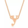 Unbranded Rose Gold Finish Plated Initial Y Pendant 18 Inch