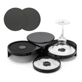 Escarchador De Vasos Y Copas 3 Bandejas Giratorias Plegables