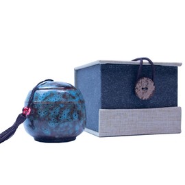 Small Urn for Ashes, Mini Ceramic Urn for Dog Ashes, Cat Ashes, Pet Ashes, Pet Ashes, Pet Ashes, Pet Ashes, Pet Ashes, Pet Ashes, Urn (Turquoise Blue)