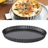 Fluted Tart Pan with Removable Bottom, Carbon Steel Round Tart