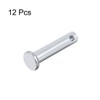 sourcing map Pack of 12 Single Hole Flat Head Clevis