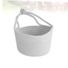 KOMBIUDA 2pcs Woven Hanging Basket Grey Cotton Rope Storage Organiser