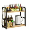 Worktop Spice Rack, 2 Tier Kitchen Spice Rack, Kitchen Countertop