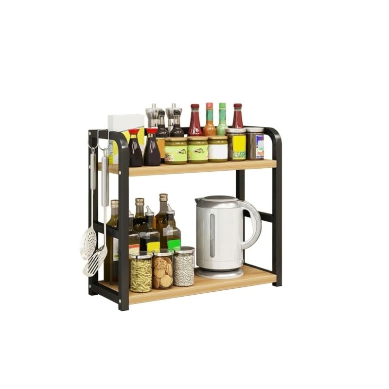 Worktop Spice Rack, 2 Tier Kitchen Spice Rack, Kitchen Countertop