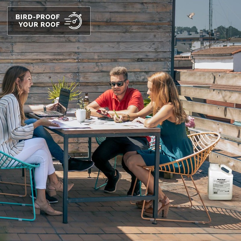 Bird-X Bird Stop Liquid, Invisible and Effective Bird Removal Liquid,