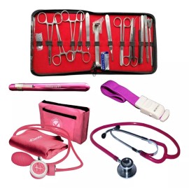 Várias Marcas Kit Medicina Estudiante Enfermería Accesorios Rosa