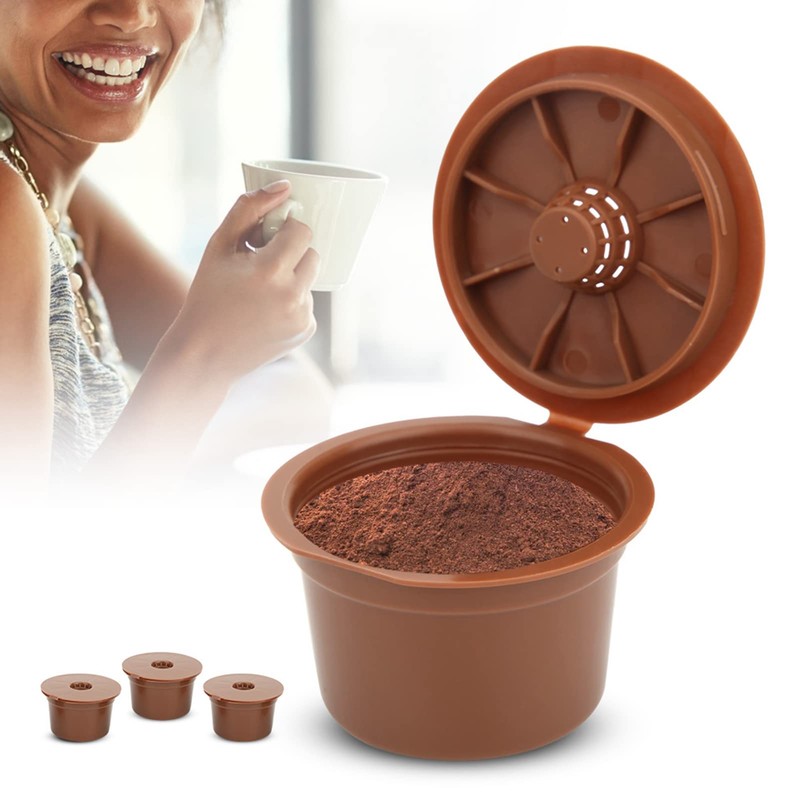 3Pcs Reusable Refillable Coffee Capsule Filter Cup for Caffitaly, Economical