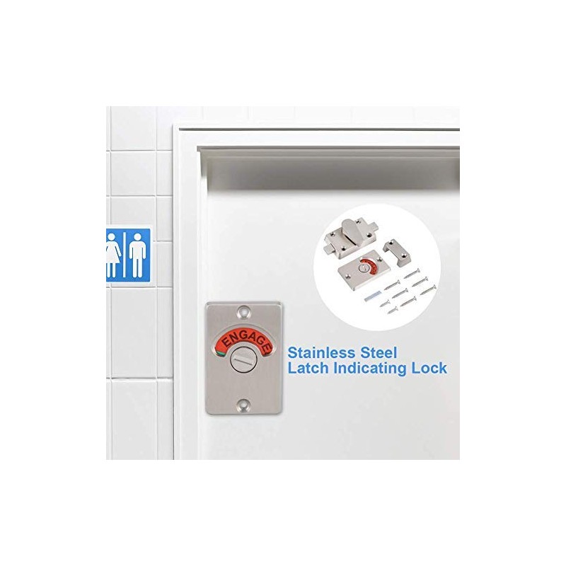 Fdit Stainless Steel Latch Indicating Lock with Vacant/Engaged Display for