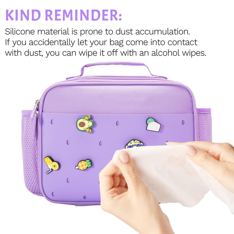 Uxeqtop Kid Insulated Lunch Bag Cute Lunch Box Reusable Lunch