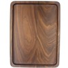 Bamber Wood Serving Tray Wooden Decorative Coffee Tea Platter Black