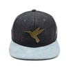 Du Hirsch Bavarian Snapback Cap Kingfisher Gin Dark Grey Felt
