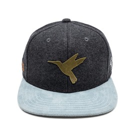 Du Hirsch Bavarian Snapback Cap Kingfisher Gin Dark Grey Felt One Size, darkgray