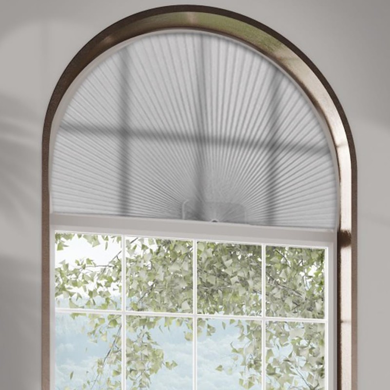 OUDUCK Arch Window Shades Light Filtering Half Circle Cellular Shades,