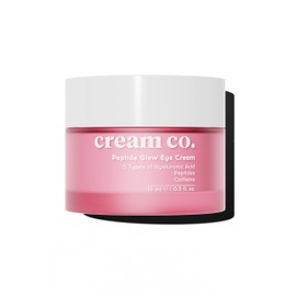 cream co. Creme Co. Eye Cream with Caffeine, 5x Hyaluronic Acid with Peptides, Moisturising, Brightening with Smoothing, Against Dark Circles with Wrinkles, Vegan & Hypoallergenic, 15 ml
