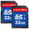 INDMEM SD Card 32GB 2 Pack SDHC Memory Card UHS-I