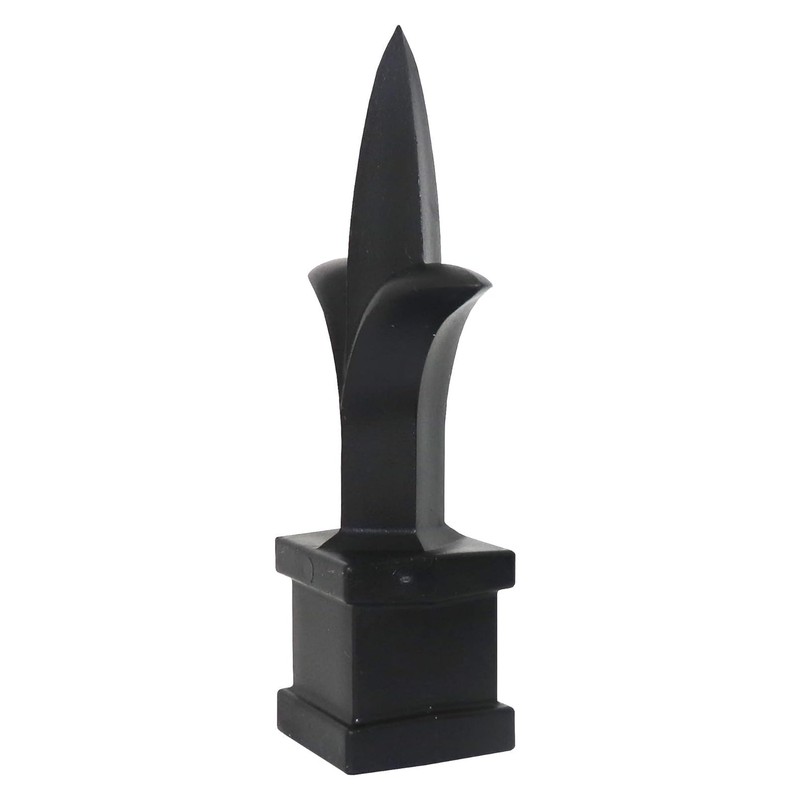 Black Plastic 5/8" Trident Spear Finial Fence Topper for Wrought