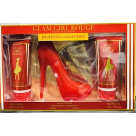 FRAGRANCE COUTURE GLAM GIRL ROUGE FOR  WOMEN 3PC GIFT SET(3.4 OZ EDP/S+BL+SG)