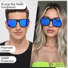LYZOIT Extra Large Sunglasses for Big Wide Heads Mens Polarized