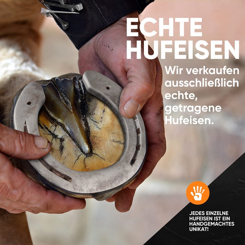 Distribute happiness and give luck - a real horseshoe worn