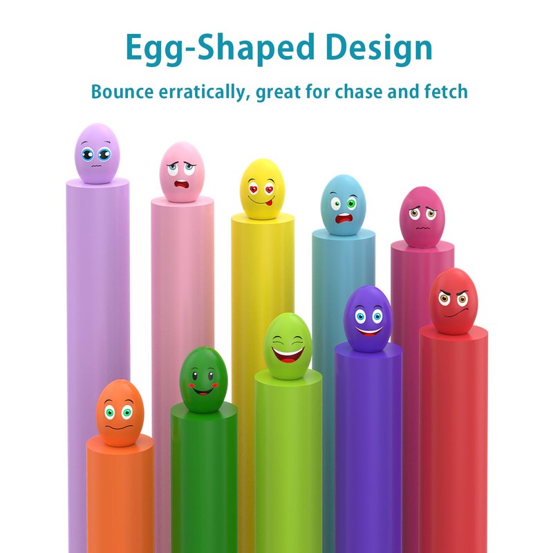 TONGKTAI Puppy Toys Squeaky Funny Squeaky Dog Egg Balls Soft