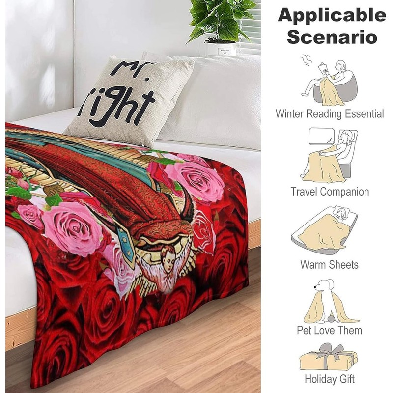 Virgin Mary Virgen de Guadalupe Blanket Super Soft Flannel Warm