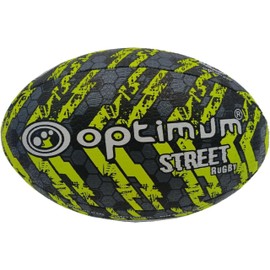 Optimum STREET RUGBY BALL - BLACK/YELLOW - MIDI