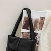 Underarm Bag Lattice Plain PU Simple Elegant Delicate Large Capacity