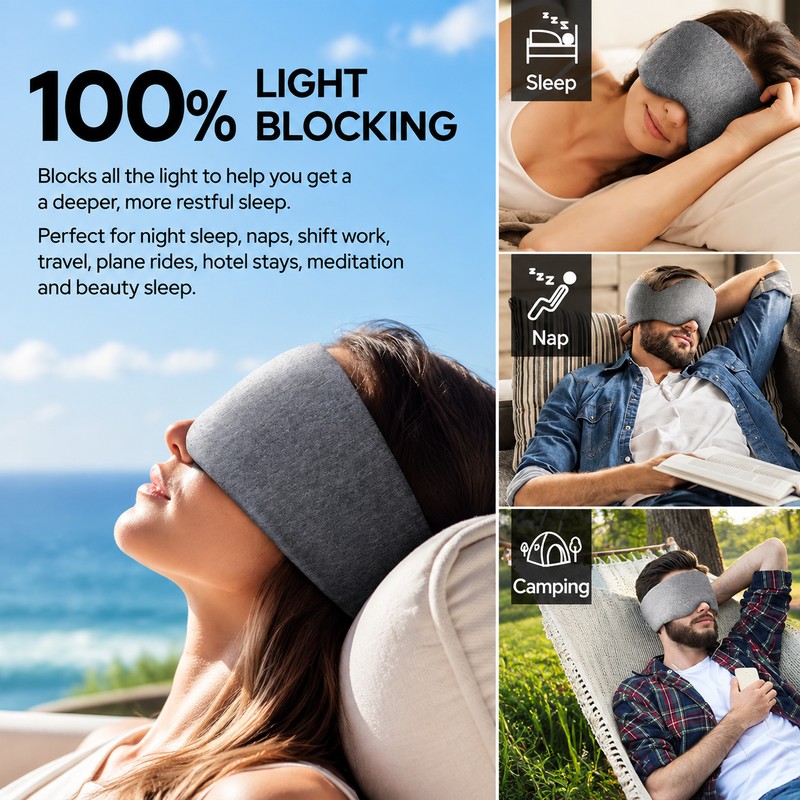 Cotton Sleep Mask for Comfortable Rest – Soft Breathable Eye