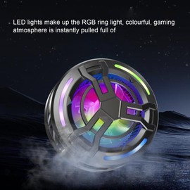 Tablet, Magnetic Tablet Cooler with Colorful Lights, Cool Design, Rapid Cooling Down, Temperature Display, 3 Stage Refrigeration Adjustment for Tablet, Laptop, Switch (Black)