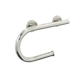 Grab Bar Toilet Paper Holder - Bathroom Safety/304 Stainless Steel/Left/Polished Chrome/ 16.5"x 10"