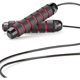 Adjustable Speed Jump Rope with Ball Bearings and Memory Foam Handles for Speed Training Endurance Gym Exercise