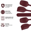 OVENTE Set of 5 Silicone Spatula , Food Grade Rubber
