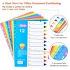File Dividers Folder Dividers 12 Part, 3 Pack Plastic Binder