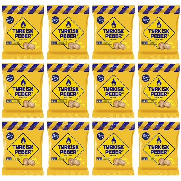 Fazer Tyrkisk Peber Liquorice Candy 12 Packs of 120g 50.4oz