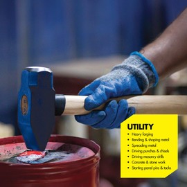 Estwing Blacksmith Hammer, 4 lb Head, 14" Hickory Wood Handle, #62314